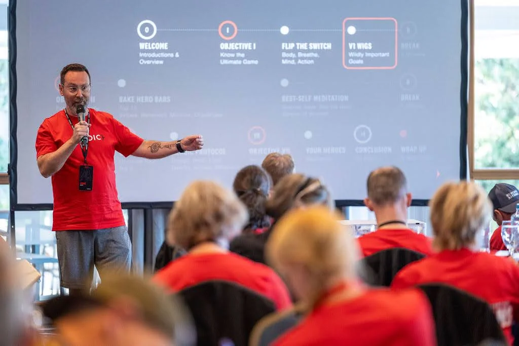Marc Bowker speaking to a live audience